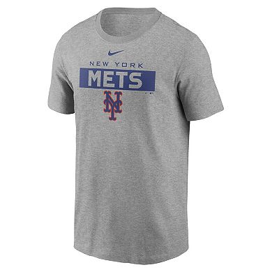 Men's Nike Heathered Gray New York Mets Team T-Shirt
