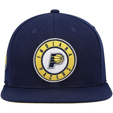 Men's Mitchell & Ness Navy Indiana Pacers Core Side Snapback Hat