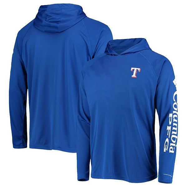 Men's Columbia Royal Texas Rangers Terminal Tackle Omni-Shade Raglan ...