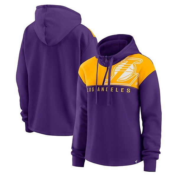 Women's Fanatics Branded Purple Los Angeles Lakers Overslide Quarter ...