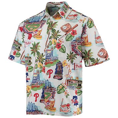 Men's Reyn Spooner White Philadelphia Phillies Scenic Button-Up Shirt