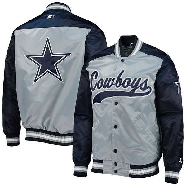 Starter Dallas Cowboys Classic Satin Mens Jacket Blue LS3CN974