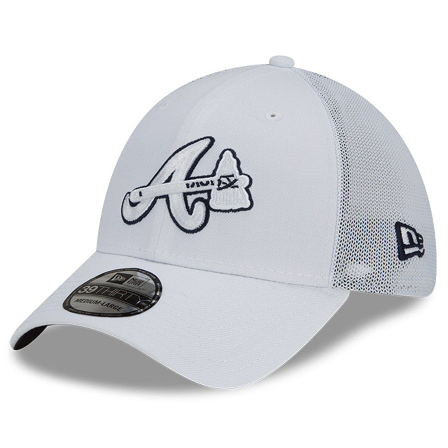 white braves hat