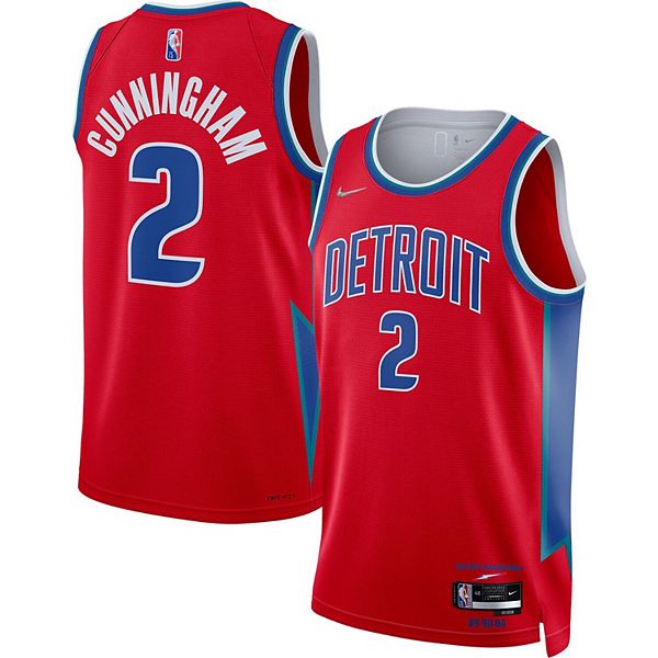 Men's Nike Cade Cunningham Red Detroit Pistons 2021/22 Swingman Jersey -  City Edition