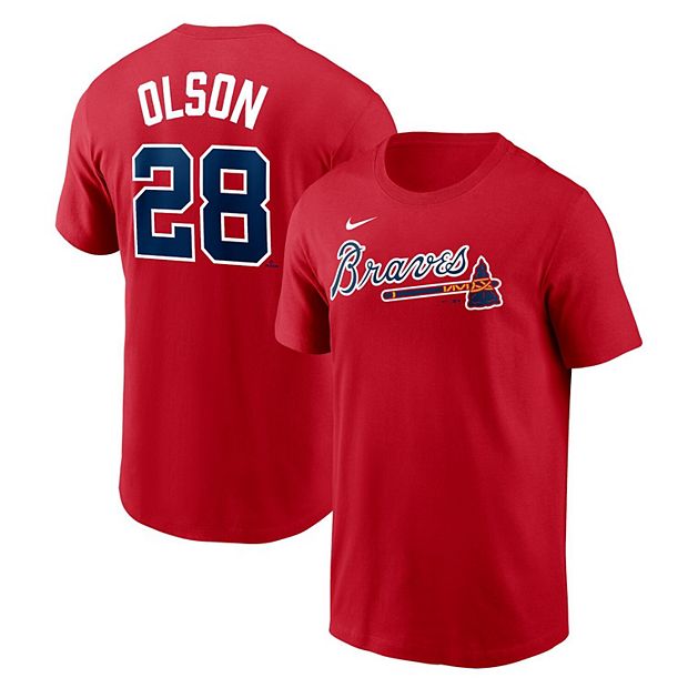 Nike Atlanta Braves Big Boys and Girls Name and Number Player T
