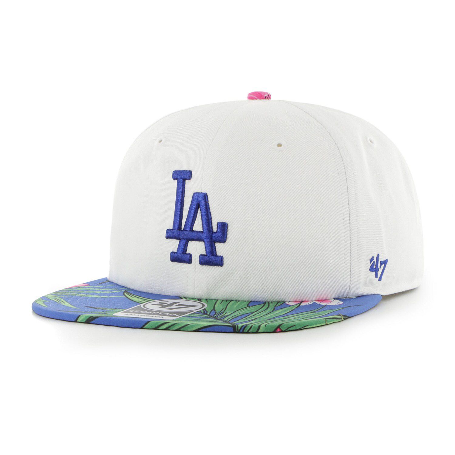 white dodgers snapback