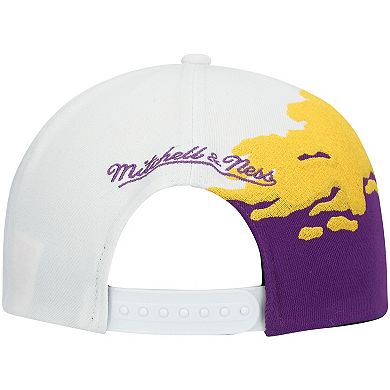Men's Mitchell & Ness Purple/White LSU Tigers Paintbrush Snapback Hat
