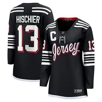 Women's Fanatics Branded Nico Hischier Black New Jersey Devils Alternate Premier Breakaway Player Jersey