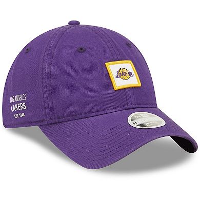 Women's New Era Purple Los Angeles Lakers Mini Patch 9TWENTY Adjustable Hat