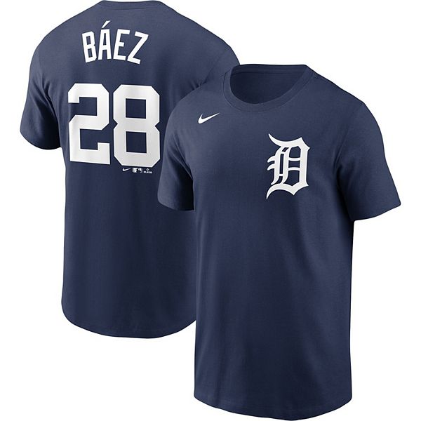 JAVIER BAEZ Men's Majestic Detroit Tigers Navy Blue T-Shirt Jersey  Tags 3X Tall