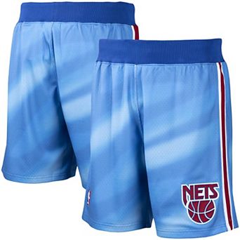 Men's Mitchell & Ness Blue New Jersey Nets 1990/91 Hardwood Classics Authentic Shorts