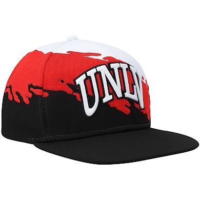 Men's Mitchell & Ness Black/White UNLV Rebels Paintbrush Snapback Hat