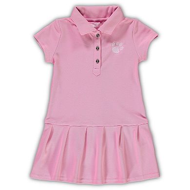 Girls Toddler Garb Pink Clemson Tigers Caroline Cap Sleeve Polo Dress