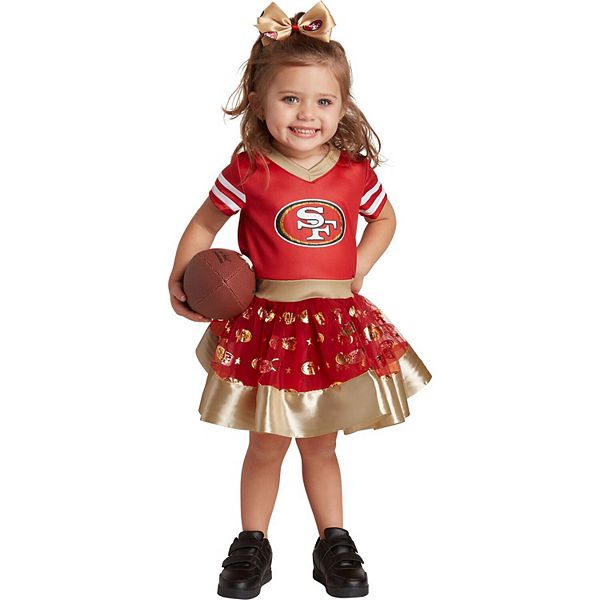 San Francisco 49ers Infant Tailgate Tutu Game Day Costume Set -  Scarlet/White