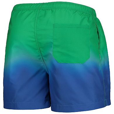 Men's FOCO Royal Seattle Seahawks Retro Dip-Dye Swim Shorts