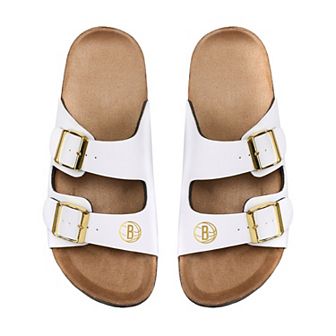 Women's FOCO Brooklyn Nets Double-Buckle Sandals