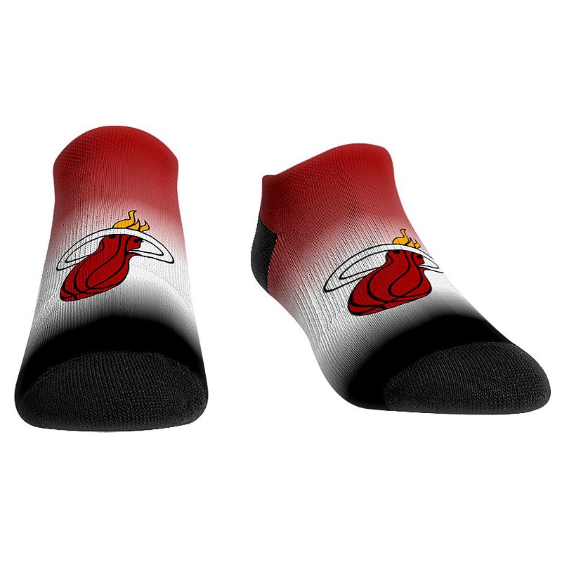 Womens Rock Em Socks Miami Heat Dip-Dye Ankle Socks, Size: Small/Medium, M