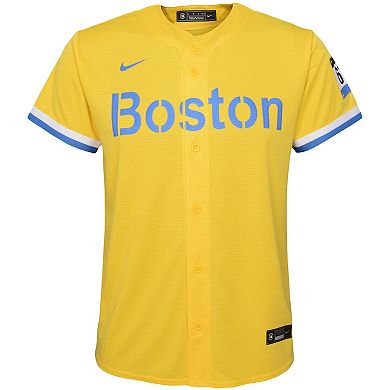 Youth Nike Rafael Devers Gold Boston Red Sox 2021 City Connect Replica ...