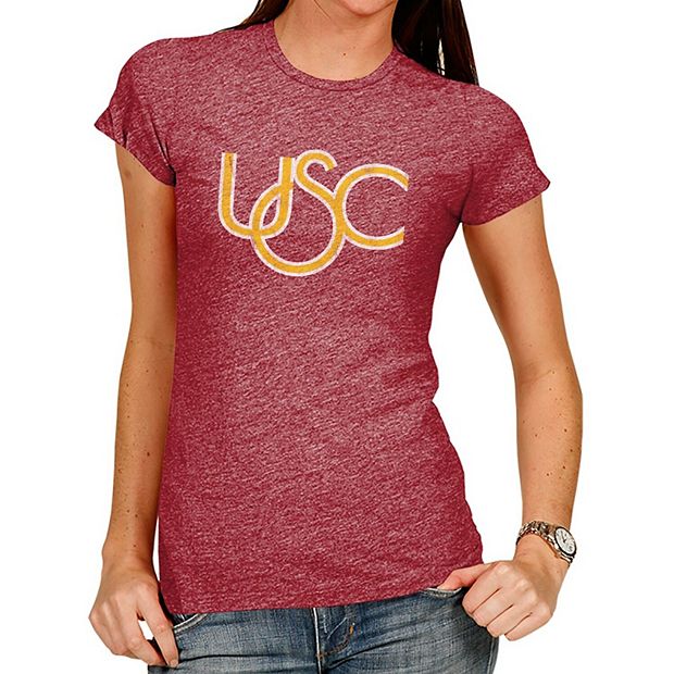 Women's Original Retro Brand Cardinal USC Trojans Tri-Blend T-Shirt