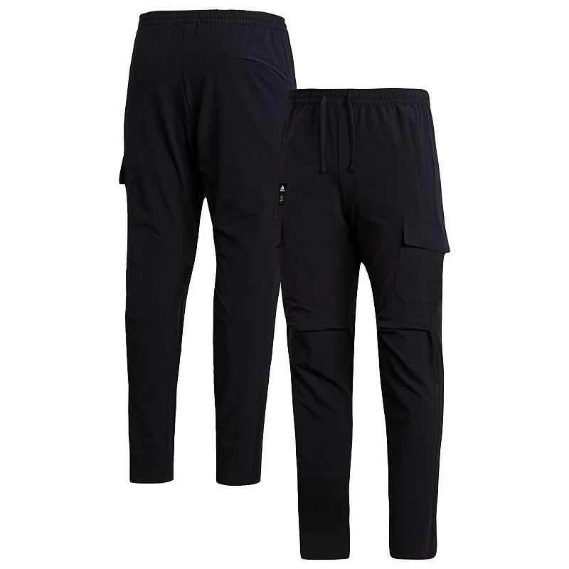 Mens adidas Black Houston Dynamo FC Travel Pants, Size: Small, Grey