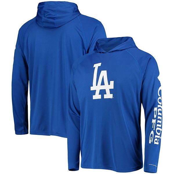 Columbia Men's Los Angeles Dodgers Blue Tackle Pullover Hoodie