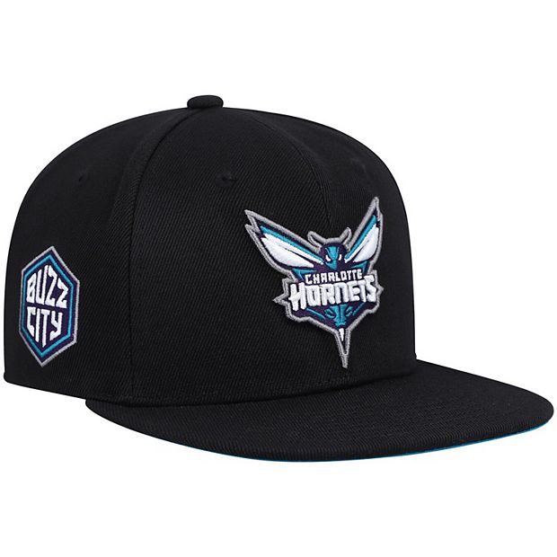 Men's Mitchell & Ness Black Charlotte Hornets Core Side