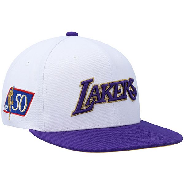 Men's Los Angeles Lakers Mitchell & Ness White Hardwood Classic