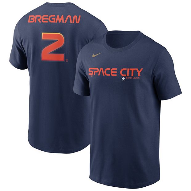 Men's Nike Alex Bregman Navy Houston Astros 2022 City Connect Name & Number  T-Shirt