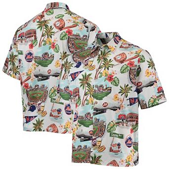Men's Reyn Spooner White New York Mets Scenic Button-Up Shirt