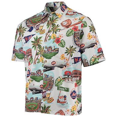 Men's Reyn Spooner White New York Mets Scenic Button-Up Shirt