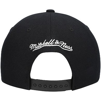 Men's Mitchell & Ness Black Miami Heat Hardwood Classics Script 2.0 Snapback Hat