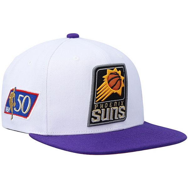 Men's Mitchell & Ness White Phoenix Suns Hardwood Classics in Your Face Deadstock Snapback Hat