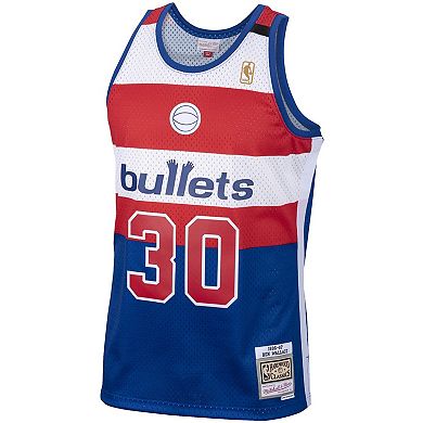 Men's Mitchell & Ness Ben Wallace Royal Washington Bullets 1996/97 Hardwood Classics Swingman Jersey