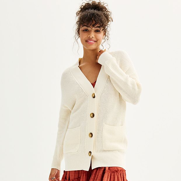 Juniors' SO® Boyfriend Cardigan