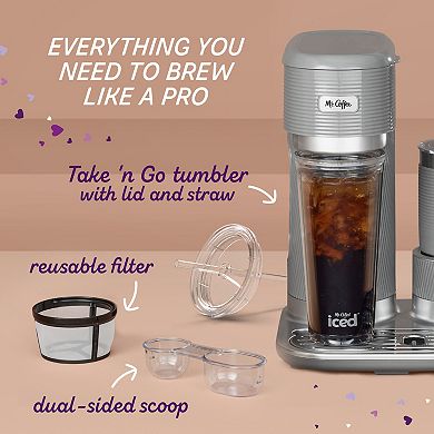 Mr. Coffee 4-in-1 Single-Serve Latte Lux, Iced & Hot Coffee Maker with Milk Frother