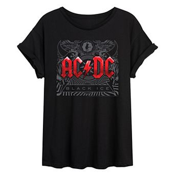 Juniors' AC/DC "Black Ice" Oversized Graphic Tee