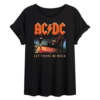 Juniors' AC/DC "Let There Be Rock" Oversized Graphic Tee