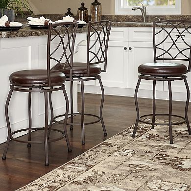 Linon Casey Adjustable Stool 3-piece Set