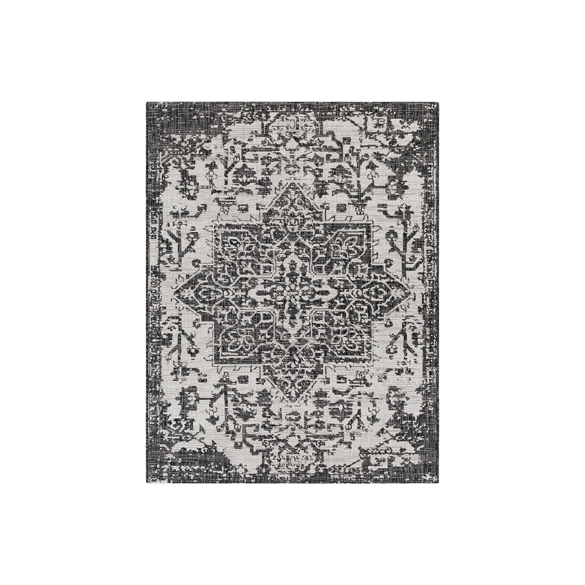 Decor 140 Edana Indoor Outdoor Traditional Area Rug, Black