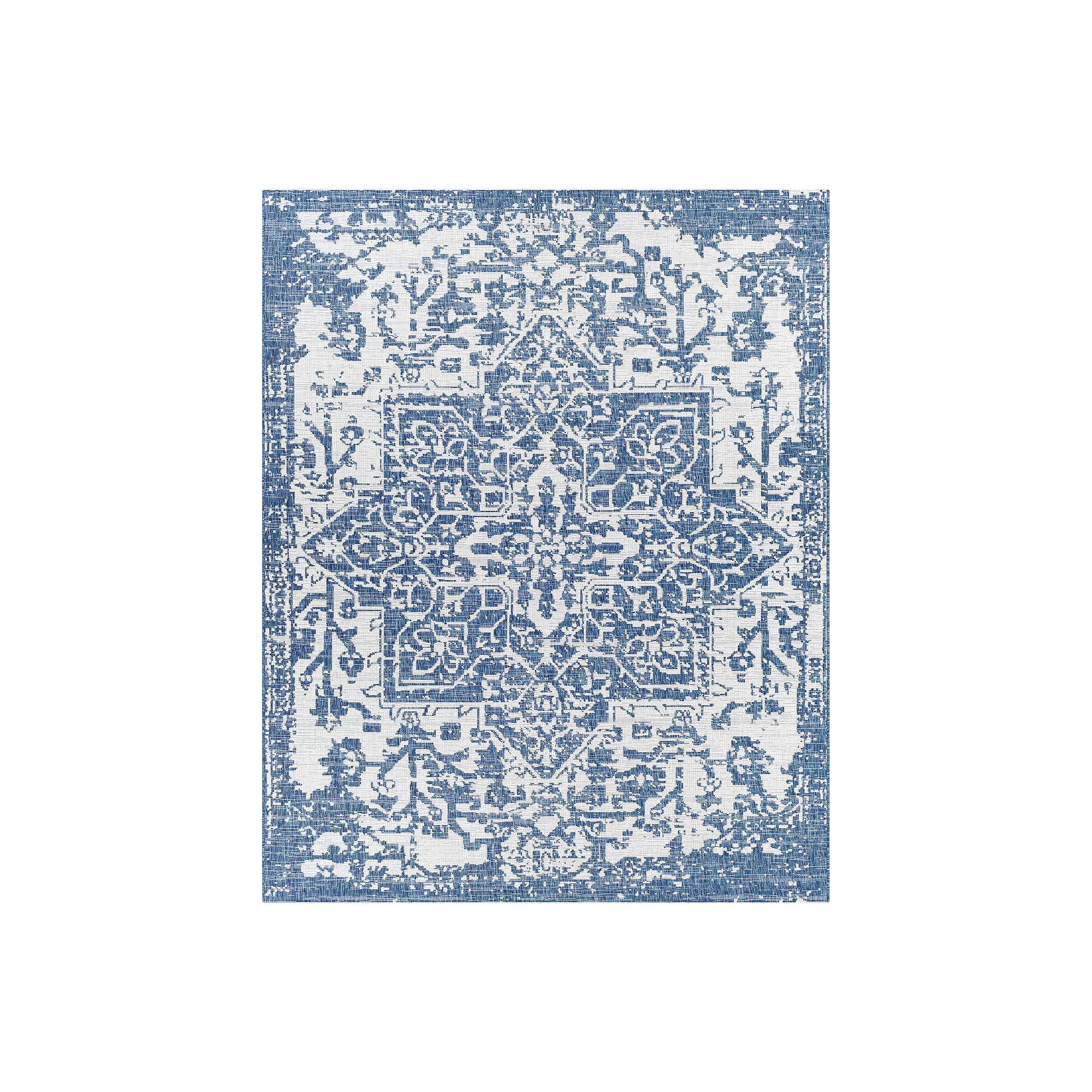Decor 140 Edana Indoor Outdoor Traditional Area Rug, Blue