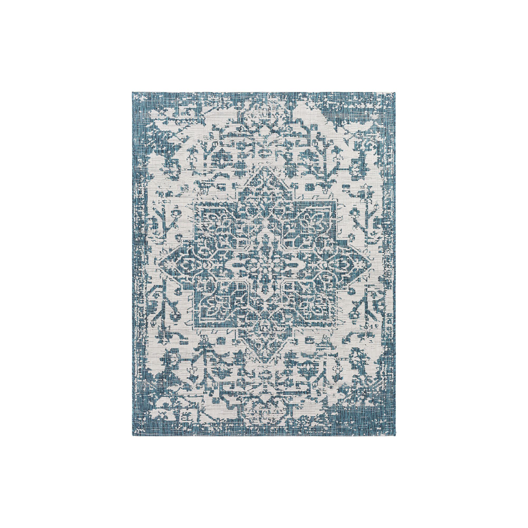 Decor 140 Edana Indoor Outdoor Traditional Area Rug, Blue