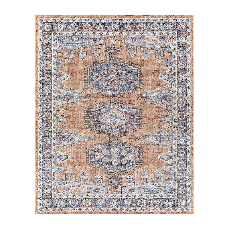 Decor 140 Dasha Indoor Outdoor Traditional Area Rug, Red, 5X7 Ft