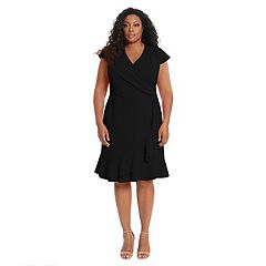 Plus Size 24seven Comfort Apparel Knee Length Strapless Mini Dress