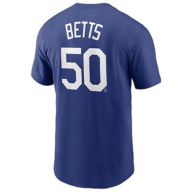 Men's Nike Mookie Betts Royal Los Angeles Dodgers Name & Number T-Shirt