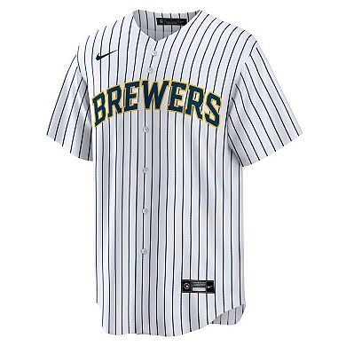 Men's Nike Christian Yelich White Milwaukee Brewers Alternate Replica Player Jersey