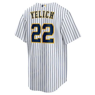 Men's Nike Christian Yelich White Milwaukee Brewers Alternate Replica Player Jersey