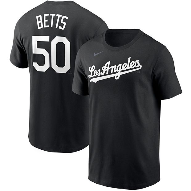 Men's Nike Mookie Betts Black Los Angeles Dodgers Black & White