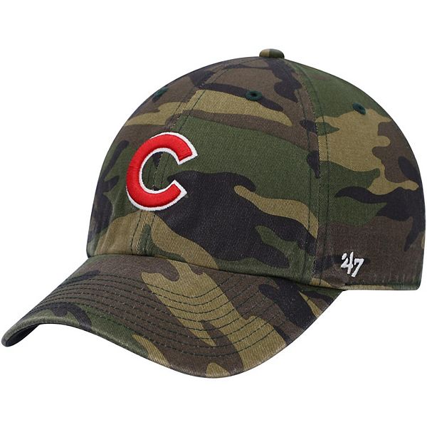 Chicago Cubs '47 Black on Black Logo Clean Up Adjustable Hat