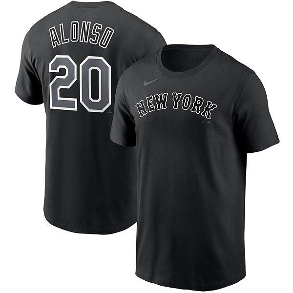 Nike Men's New York Mets Pete Alonso #20 Black T-Shirt