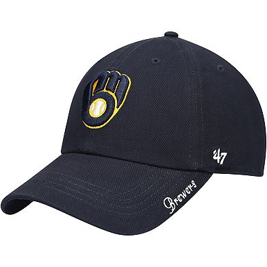 Women's '47 Navy Milwaukee Brewers Team Miata Clean Up Adjustable Hat